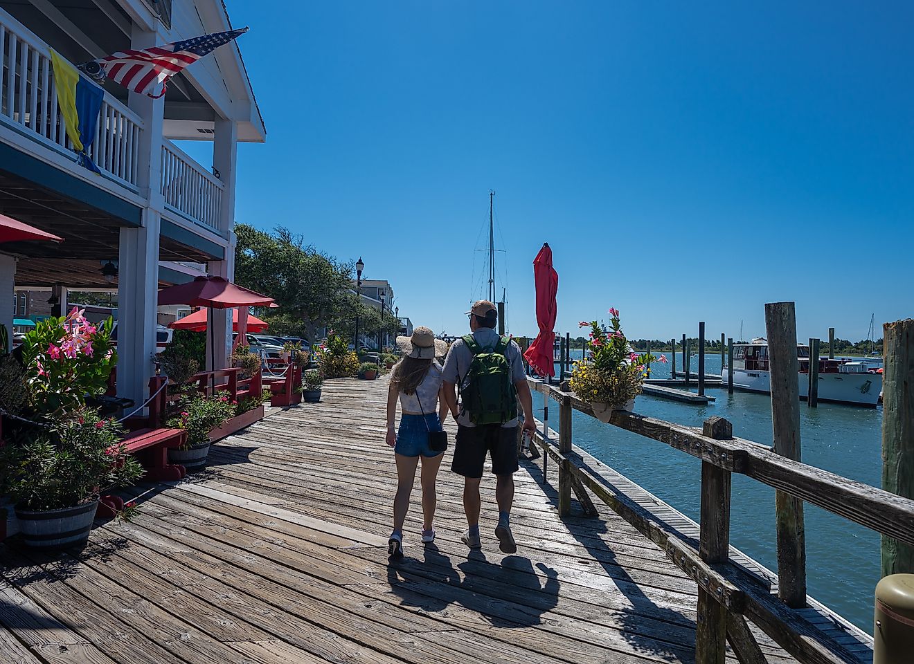 The waterfront in Beaufort, North Carolina. Editorial credit: Ryan McGurl / Shutterstock.com.