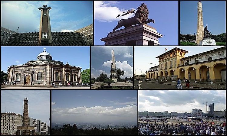 The important sites and symbols of Addis Ababa, the biggest city in Ethiopia.