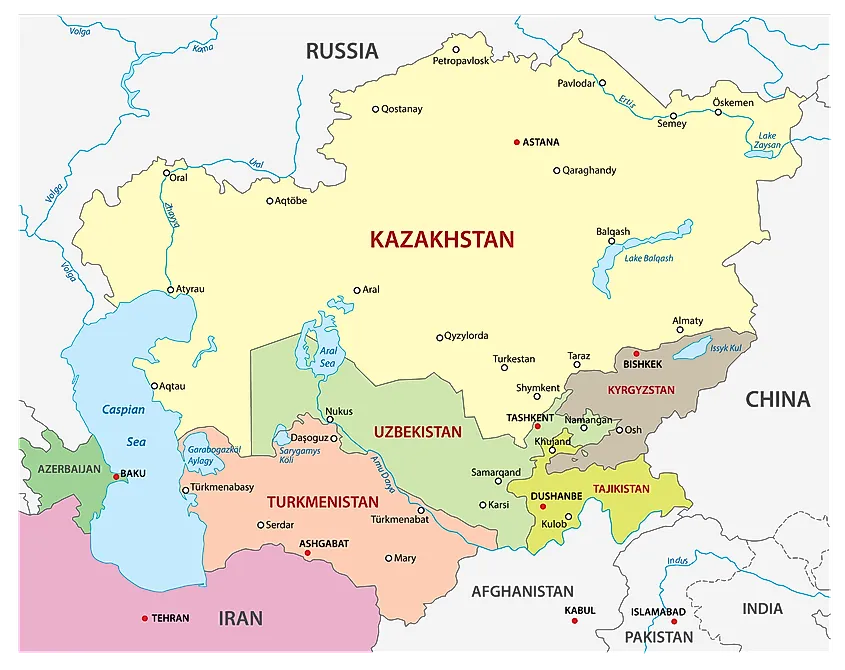 Capian and Aral Sea maps