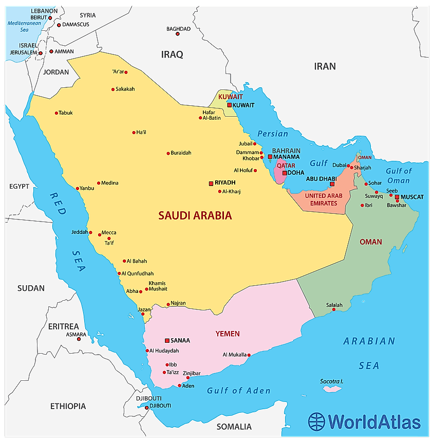 Arabian Peninsula map