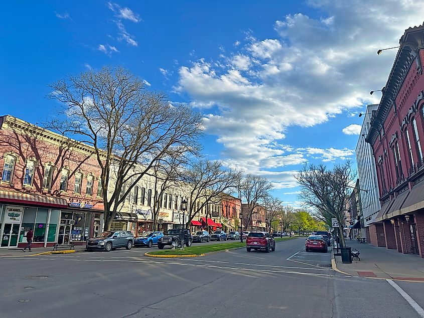 Main Street Wellsboro, Pennsylvania, in the fall.