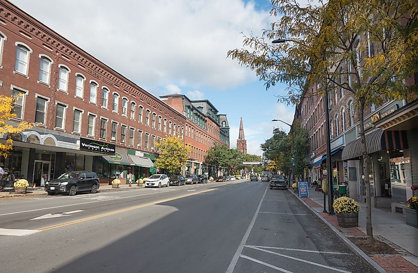 The charming downtown area of Brattleboro, Vermont, is the scene of many events and festivals held in the town.